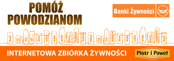 Powodzianie Czekają na żywność. Weź udział w Internetowej Zbiórce Żywności Z magazynów Banków Żywności ciągle wydawana jest żywność na rzecz powodzian. Ludzie walczą z żywiołem. Brakuje im podstawowych produktów w tym najcenniejszych – wody, dań gotowych, konserw, pieczywa suchego i...